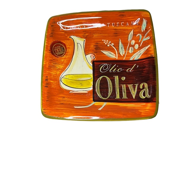 Pier 1 Hand Painted EarthenwareTuscany Chianti 6” Appetizer Plate Set - Picture 2 of 5